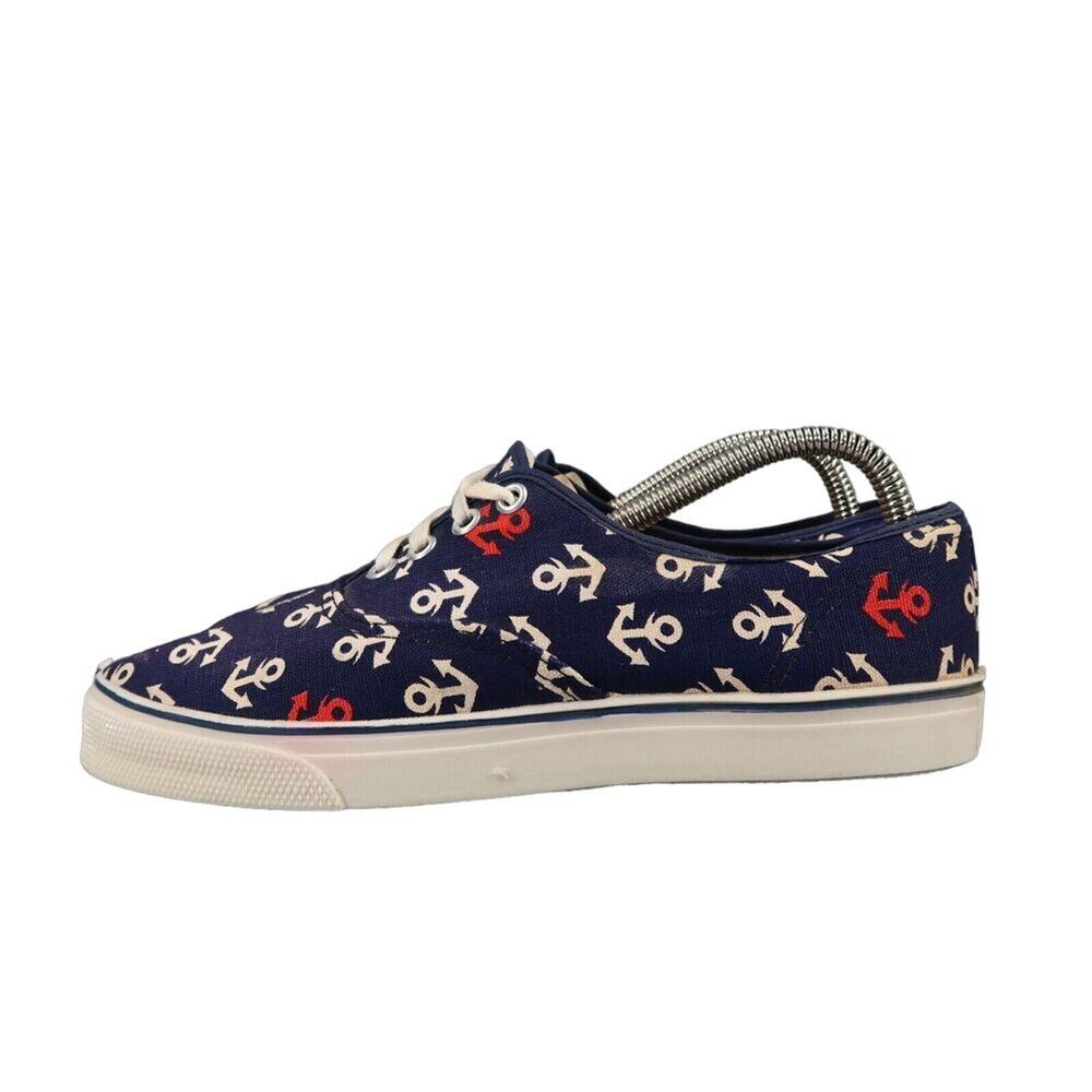 Fore N Aft Shoes Womens 8.5 Sneakers Casual Anchor Preppy Nautical Canvas Blue View 4